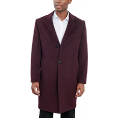 Men - Wool Coats London Fog Signature 42" Single Breasted Wool Jacket - Burgundy