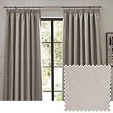 Furn Dawn 100% Blackout Pencil Pleat Curtains 229cm x 229cm