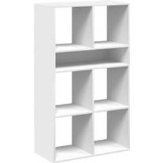 Tablero de partículas Estanterías de libros vidaXL Madera Contrachapada Blanco 66 x 31 x 112 cm Estantería de libros