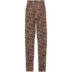 Leopard - Women Tights American Eagle Aerie Real Me High Waisted Crossover Legging - Koko Brown