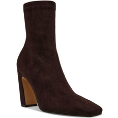 Steve Madden Vinka Block-Heel Dress Booties - Dark Brown