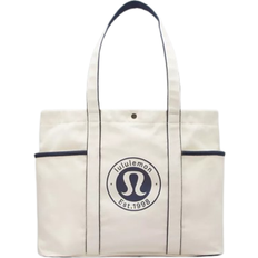 Lululemon Totes & Shopping Bags Lululemon Daily Multi Pocket Canvas Tote Bag 20L - Natural/True Navy