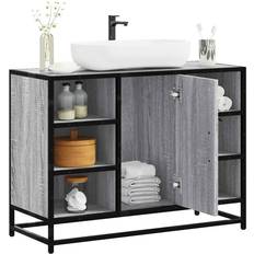 vidaXL Bathroom Sink Cabinet Grey Sonoma 80 x 33 x 60 cm