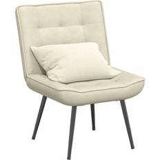 Recliner lænestole vidaXL 64 x 74 x 84 cm Fløjl Cremefarvet Lænestol