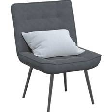 Metall - Reclinerfåtöljer vidaXL Mörkgrå Sammet 64 x 74 x 84 cm Fåtölj