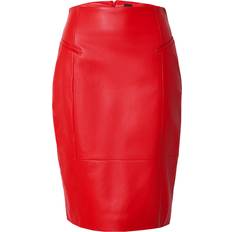 Röda - Skinn Kjolar BOSS Pencil Skirt - Lustrous Leather