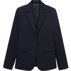 Mango Women Blazers Mango Fitted Suit Jacket - Dark Navy