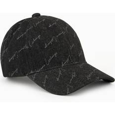 Armani Exchange Headgear Armani Exchange All Over AX Logo Baseball Hat - Black