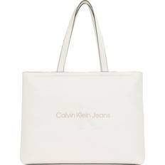 Calvin Klein Jeans Shopper - Beige/Hvid