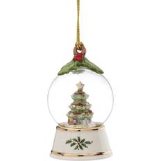 Porcelain Globes Lenox Tree In Snow Multicolour Globe 2.2"