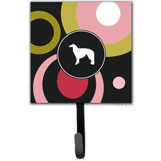 Pink Picture Hooks Caroline's Treasures Borzoi Leash Holder Wall 6.25 H x 4.25 W x 0.65 D Picture Hook