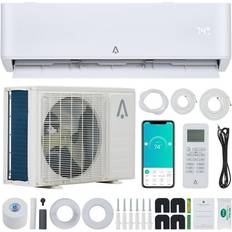 Air Treatment Towallmark Erikama, 18 000 BTU Split-System Air Conditioner Inverter Split AC/Heating System 23 SEER Cools Room Up to 1250 Sq. Ft Wall Mount Ductless Mini Split A/C Heat Pump Full Set with 16ft Installation Kit