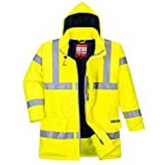 ID Card Pocket Work Jackets Portwest Bizflame Rain Hi-Vis Antistatic FR Jacket - Yellow