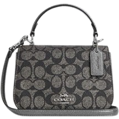 Bags Coach Lysa Top Handle Bag In Signature Canvas - Silver/Gunmetal Multi