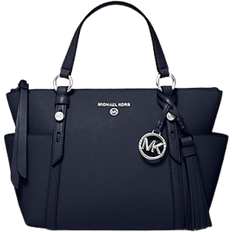 Michael Kors Blauw Schoudertassen Michael Kors MK Sullivan Small Saffiano Leather Top-Zip Tote Bag Blue Michael Kors NS