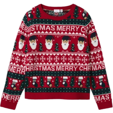 Red Knitted Sweaters Children's Clothing Name It Christmas Sweater - Jester Red (13234471)