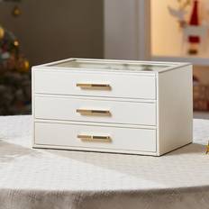 Gold Jewellery Boxes Canora Grey Jewellery Box - Gold/White
