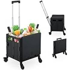 Foldable Shopping Trolley - Black