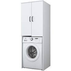 Korkeat Kylpyhuonekaapit Hanah Home Pesukonekaappi KD110 Valkoinen Kylpyhuonekaappi