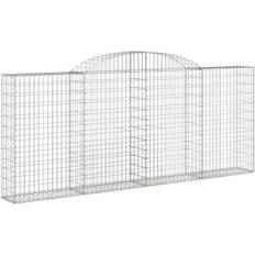 Black Gabion Baskets Dakota Fields Silver Galvanised Iron Gabion Baskets 140cm H x 300cm W x 30cm D