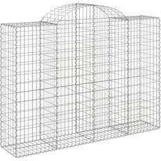 Black Gabion Baskets Dakota Fields Silver Galvanised Iron Gabion Baskets 160cm H x 200cm W x 50cm D