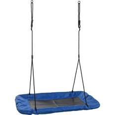 Swing King Nylon Blue Black Web Saucer Swing 180cm H X 65cm W X 55cm D