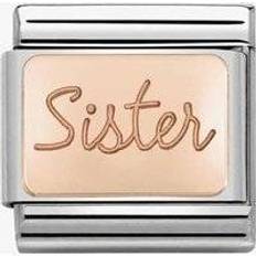 Sister smycken Nomination Composable Classic Sister Link Charm - Silver/Rose Gold