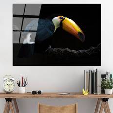 Hanah Home Decorative Tempered Glass Painting 70cm H x 100cm W Wall Decor