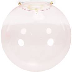 Pink Pendant Lamps ValueLights Frenchie Pink Glass Globe H x 25cm W Pendant Lamp ∅ 25cm