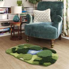 Bathroom Accessories Ebern Designs Thick Soft Green Bathroom Mat 80cm W