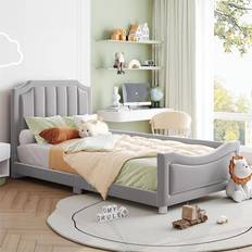 Rosdorf Park Upholstered Daybed 90 x 200 cm Grey Frame Bed