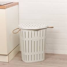 Rebrilliant Plastic Laundry Basket White 57cm H X 45cm W X 37cm D