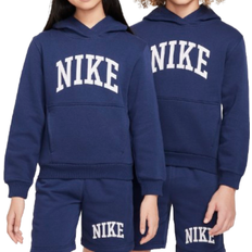 Nike Big Kid's Sportswear Club Fleece Hoodie - Midnight Navy/White (HJ3156-410)