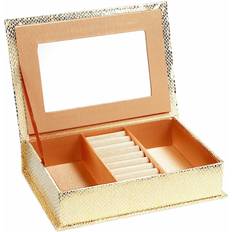 Gold - Women Jewellery Storage Symple Stuff Snake Effect Jewellery Box - Gold