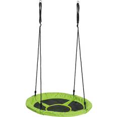 Swing King Nylon Green Web Saucer Swing 180cm H X 98cm W X 98cm D