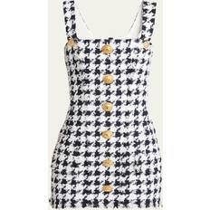 Balmain Dresses Balmain Houndstooth Mini Dress - Navy White