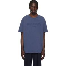Balmain Blåa Överdelar Balmain Topp Herr Bomull T-shirt - Blå