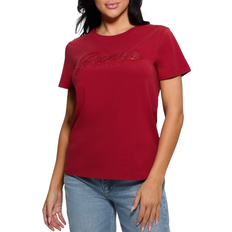 Guess Women T-shirts Guess Eco Lace Logo Easy T-shirt - Red