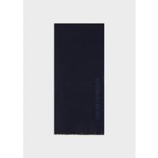 Scarfs Emporio Armani Wool Logo Scarf - Navy Blue