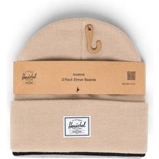 Herschel Elmer Beanie 3-Pack - Black/Heather Light Grey