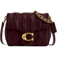 Brass Handbags Coach Times Square Tabby Shoulder Bag With Quilting - Brass/Merlot