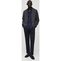 Mango Herr Byxor Mango Regular-Fit Cotton Trousers - Dark Navy