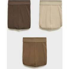 Mango Men's Underwear Mango Pack 3 Cotton Boxers - Brown