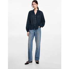 S Blouses & Tunics Children's Clothing Mango Textured Embroidered Blouse - Dark Navy