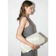 Mango Pebbled Effect Shopper Bag - Ecru