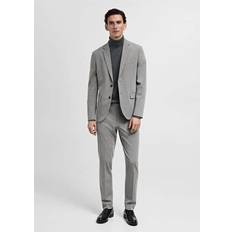 Mango Suits Mango Super Slim-Fit Suit Blazer - Stretch Fabric Grey