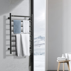 Heated Towel Rails Rebrilliant Rayva Towel Warmer 33 x 22 x 2 in Black