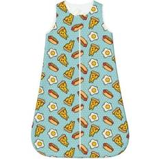 Qekee Hot Dog Pizza Print Baby Sleeping Bag Medium