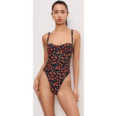 5XL - Women Swimwear Women's One-Piece Swimsuit - Black Cherries