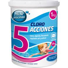 Barato Desinfecciones Chlorine Tamar Multifunctional Swimming Pool Tablets 1 kg